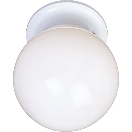 Maxim Lighting Essentials 1-Light 6" Wide White Flush Mount Light 5889WTWT